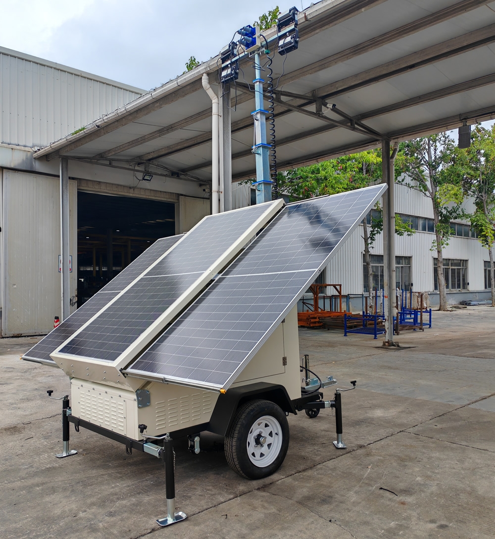 7米拖车式液压自动升降太阳能移动照明车4TNVE600